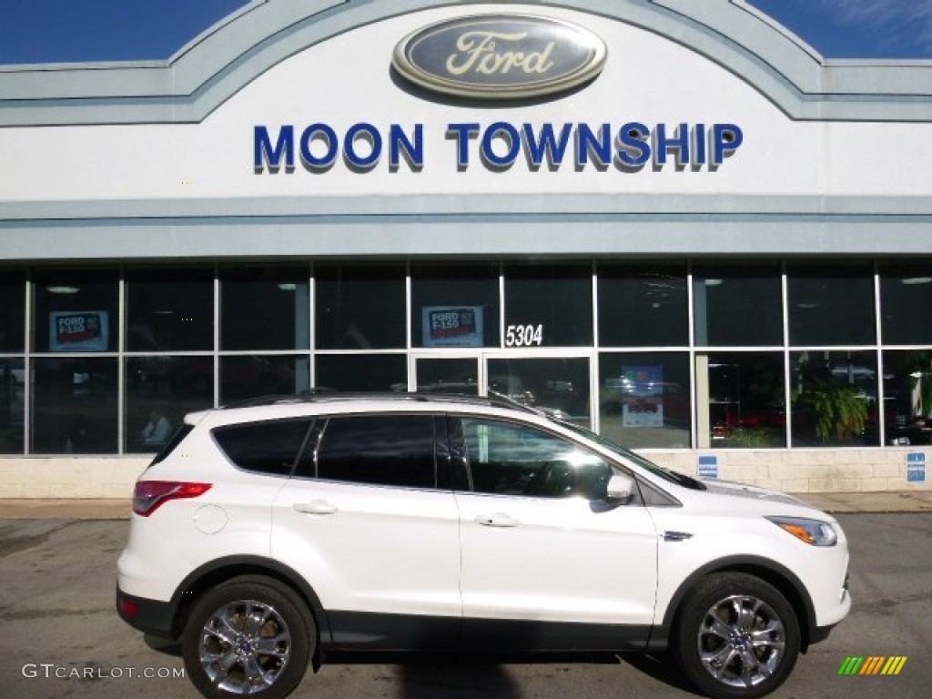 2013 Escape SEL 2.0L EcoBoost 4WD - White Platinum Metallic Tri-Coat / Charcoal Black photo #1