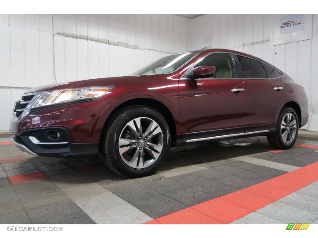 2013 Crosstour EX-L V-6 4WD - Basque Red Pearl II / Ivory photo #2
