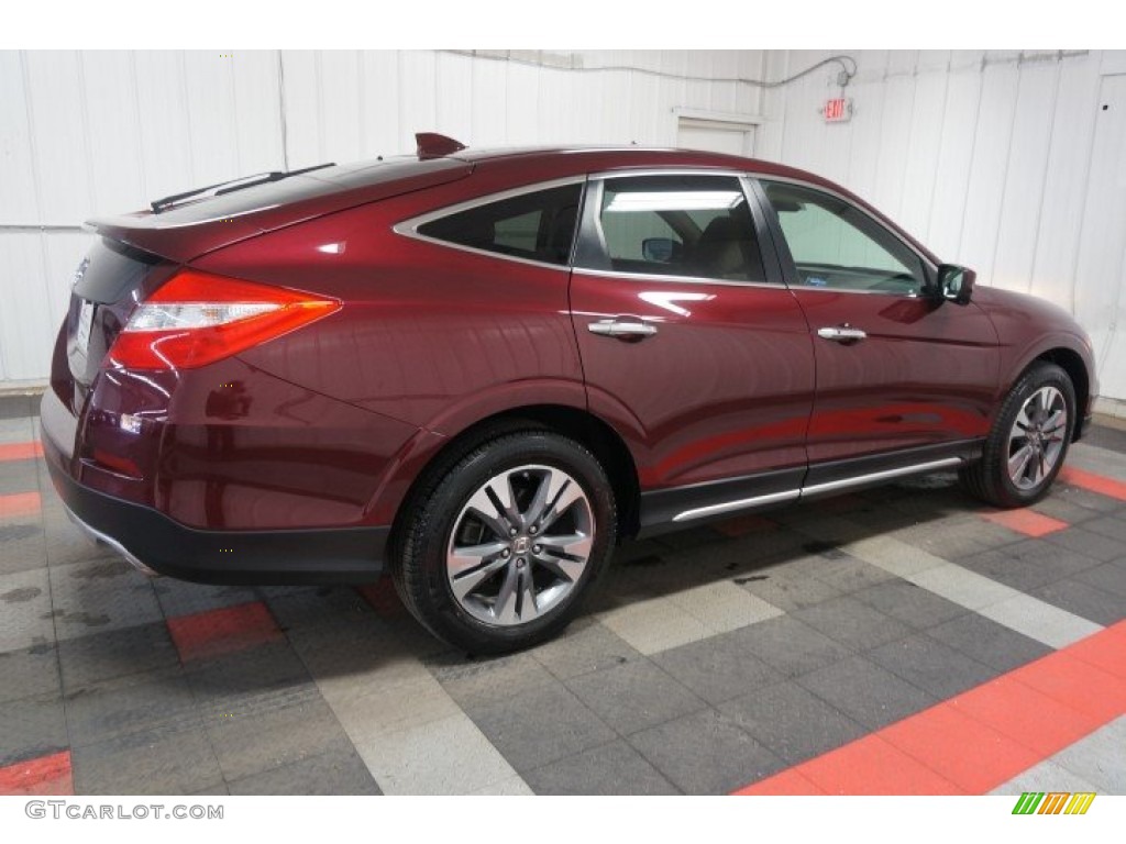 2013 Crosstour EX-L V-6 4WD - Basque Red Pearl II / Ivory photo #7