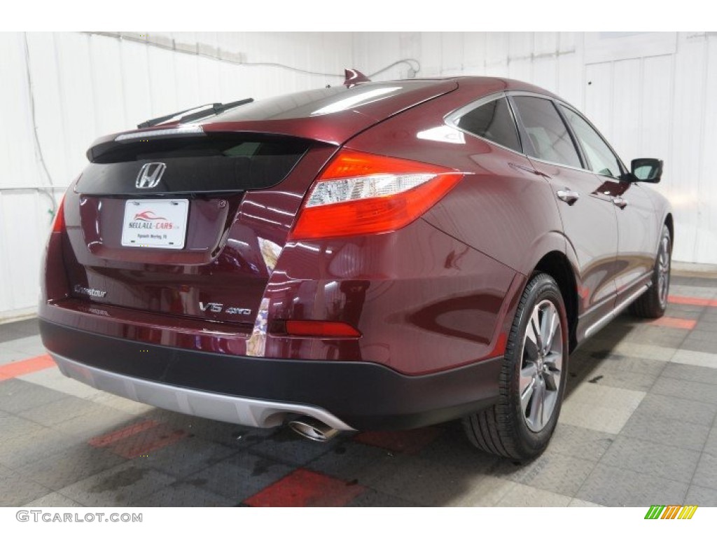 2013 Crosstour EX-L V-6 4WD - Basque Red Pearl II / Ivory photo #8