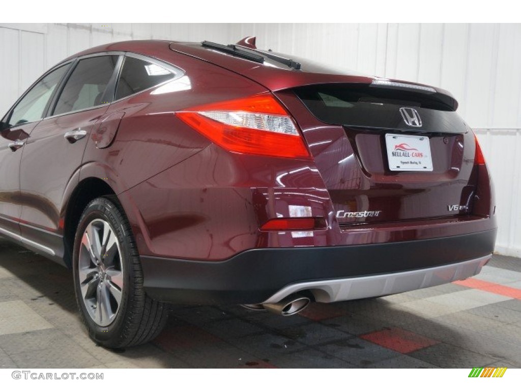 2013 Crosstour EX-L V-6 4WD - Basque Red Pearl II / Ivory photo #63