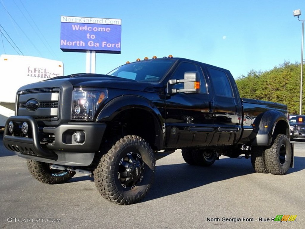 2016 F350 Super Duty Lariat Crew Cab 4x4 DRW Black Ops by Tuscany - Shadow Black / Black photo #1