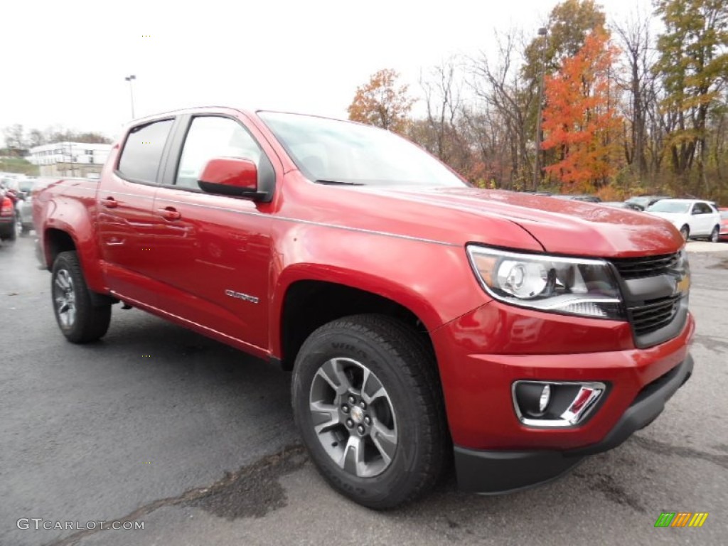 Red Rock Metallic 2016 Chevrolet Colorado Z71 Crew Cab 4x4 Exterior Photo #108345699