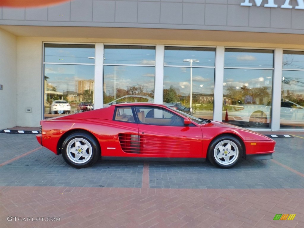 Red 1990 Ferrari Testarossa Standard Testarossa Model Exterior Photo #108347019