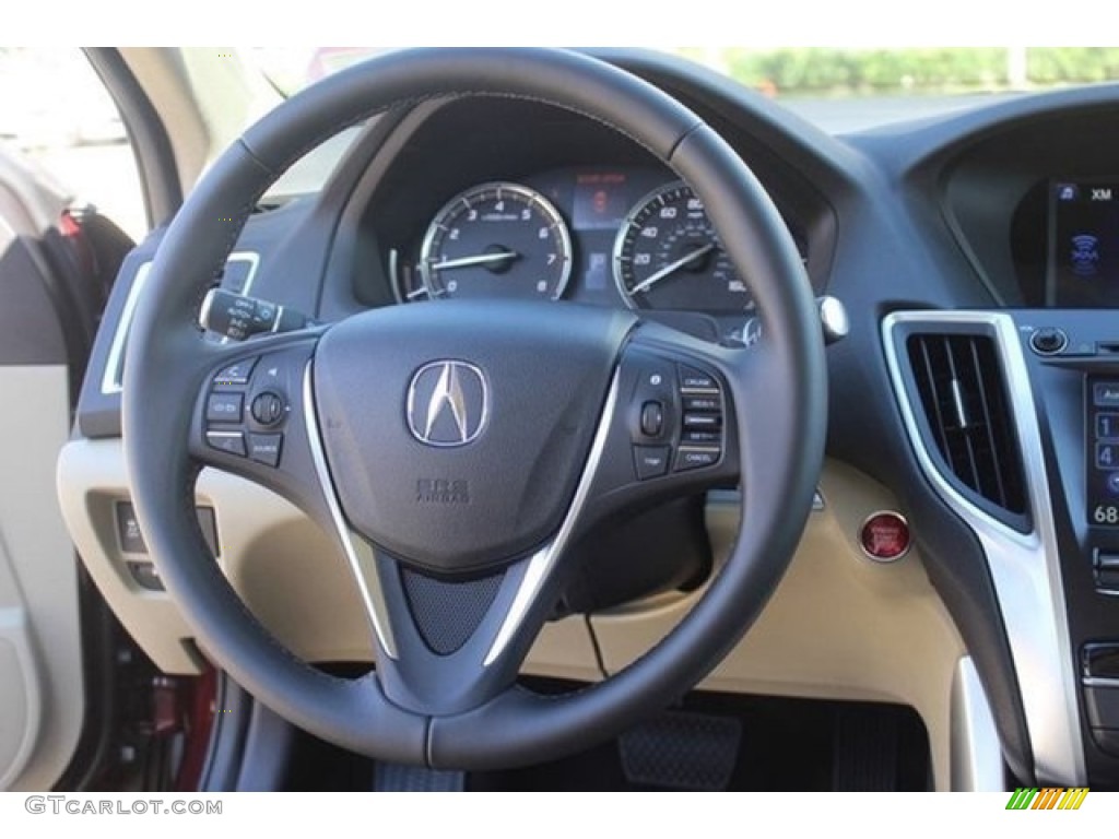 2016 Acura TLX 2.4 Parchment Steering Wheel Photo #108347256