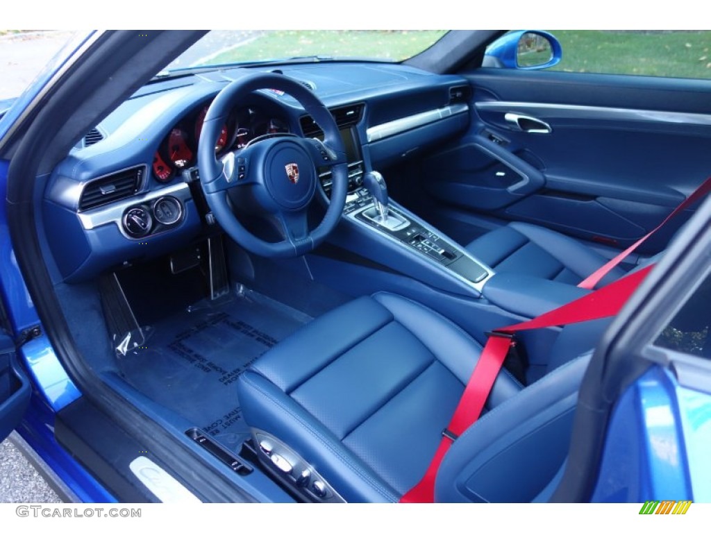 Yachting Blue Interior 2015 Porsche 911 Carrera 4 Coupe Photo #108348690