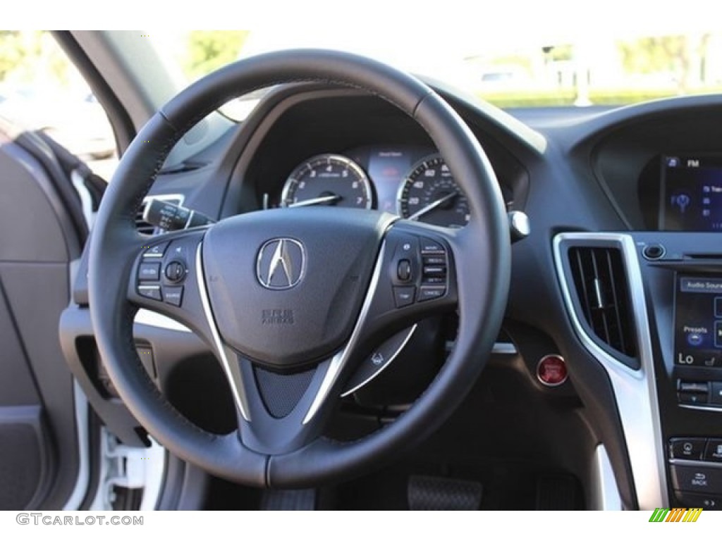 2016 Acura TLX 3.5 Technology Espresso Steering Wheel Photo #108348720