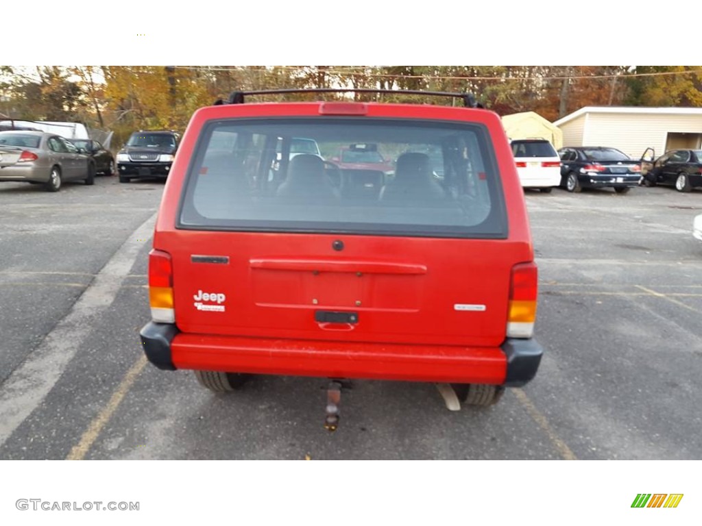 2000 Cherokee Sport 4x4 - Flame Red / Agate Black photo #4