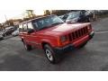 2000 Flame Red Jeep Cherokee Sport 4x4  photo #7