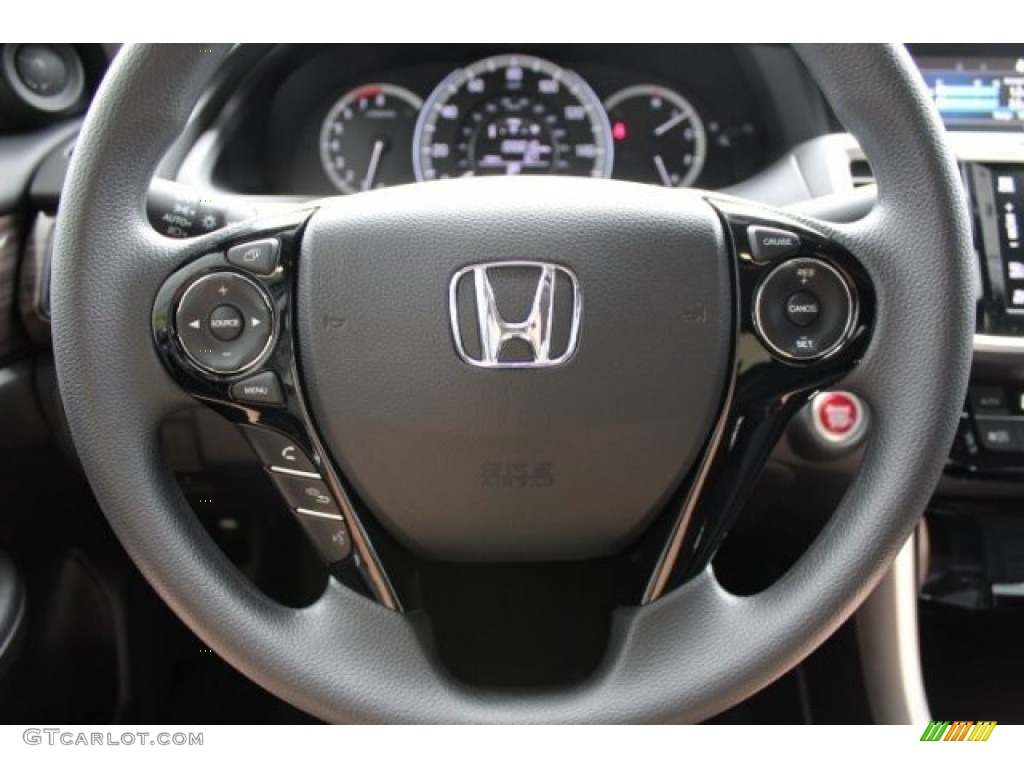 2016 Honda Accord EX Sedan Black Steering Wheel Photo #108351795