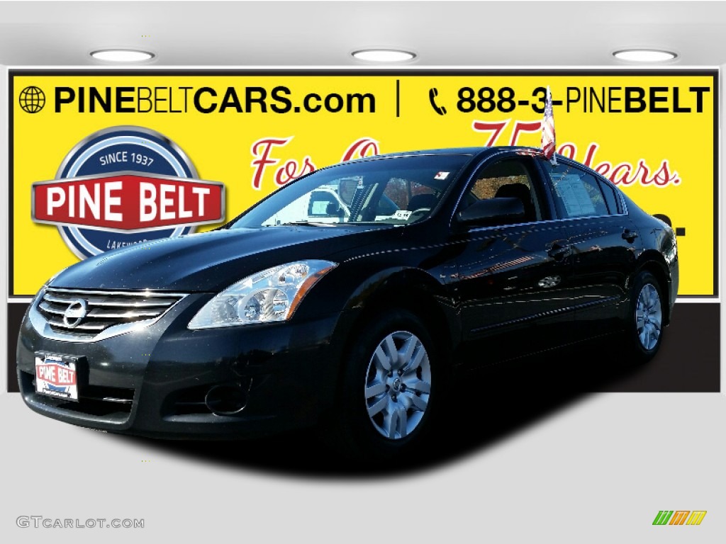 2010 Altima 2.5 S - Super Black / Charcoal photo #1