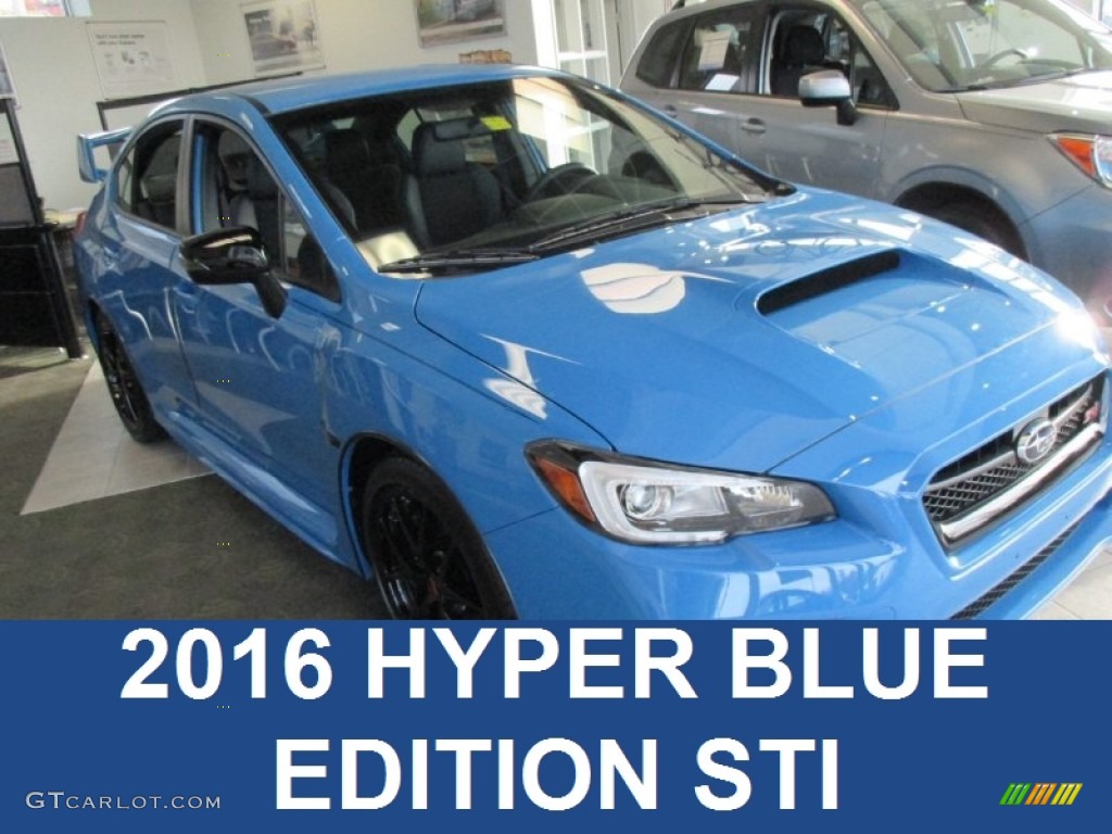 2016 WRX STI HyperBlue Limited Edition - Hyper Blue / Carbon Black/Hyper Blue photo #1