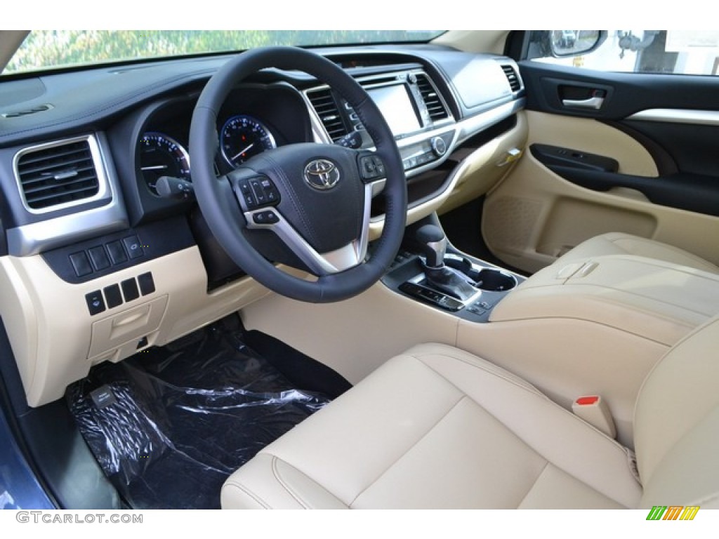 2015 Highlander XLE AWD - Shoreline Blue Pearl / Almond photo #5