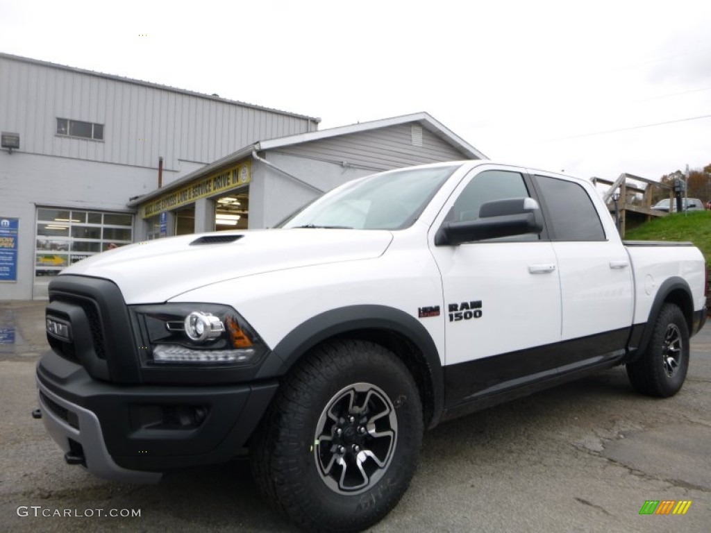 2016 1500 Rebel Crew Cab 4x4 - Bright White / Rebel Theme Red/Black photo #1