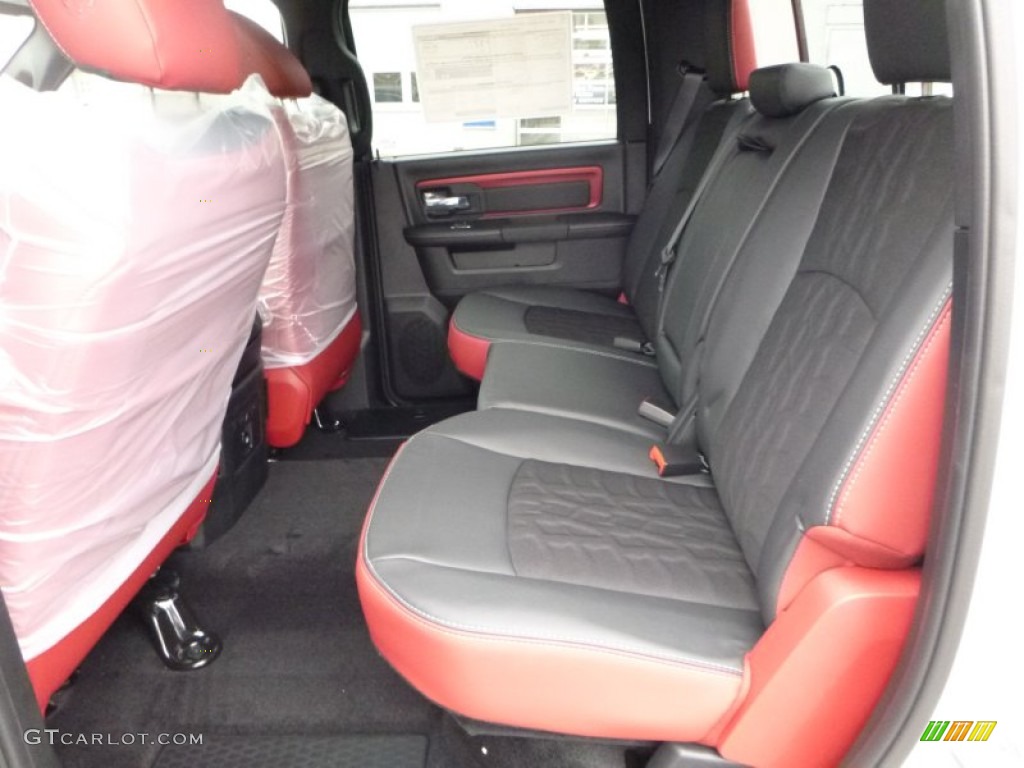 Rebel Theme Red/Black Interior 2016 Ram 1500 Rebel Crew Cab 4x4 Photo #108361851