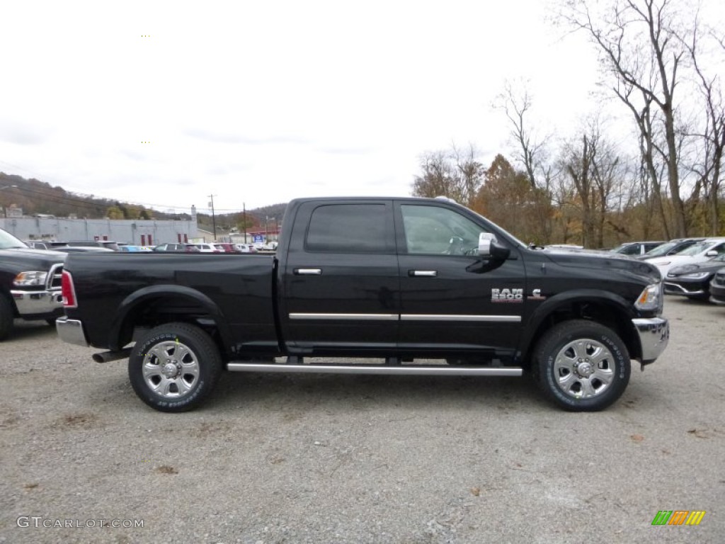 2016 2500 Laramie Crew Cab 4x4 - Black / Canyon Brown/Light Frost Beige photo #9