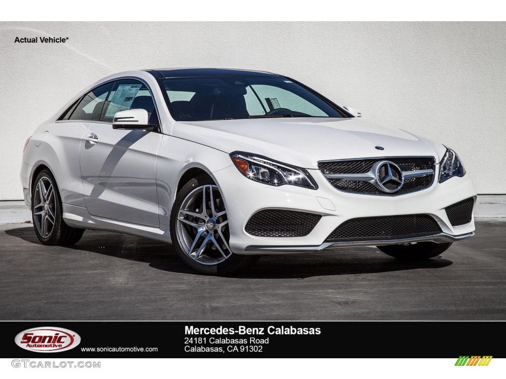2016 E 400 Coupe - Polar White / Black photo #1
