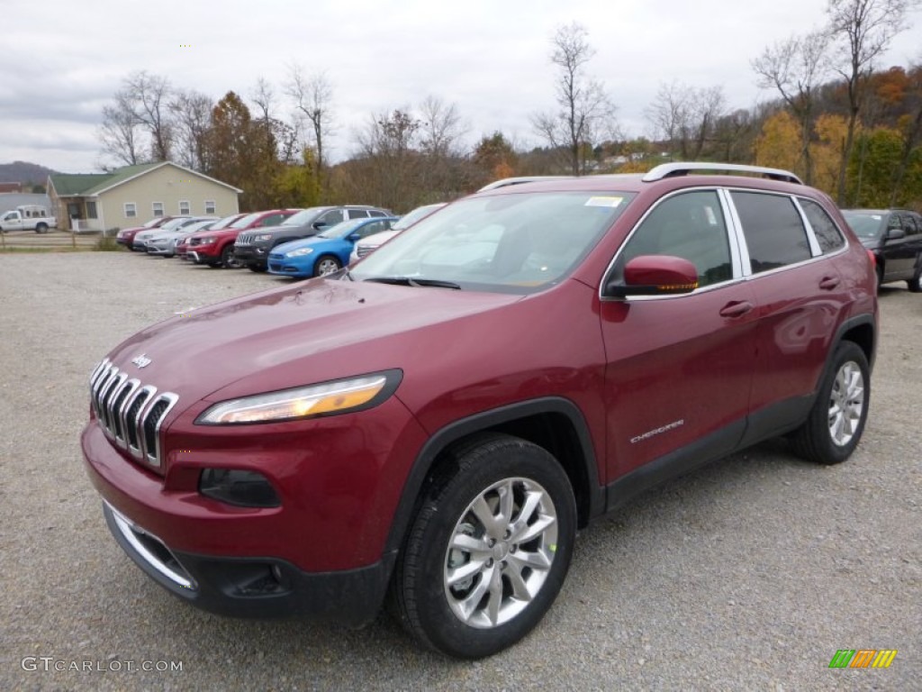 Deep Cherry Red Crystal Pearl 2016 Jeep Cherokee Limited 4x4 Exterior Photo #108364160