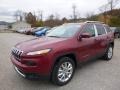 Deep Cherry Red Crystal Pearl 2016 Jeep Cherokee Limited 4x4 Exterior
