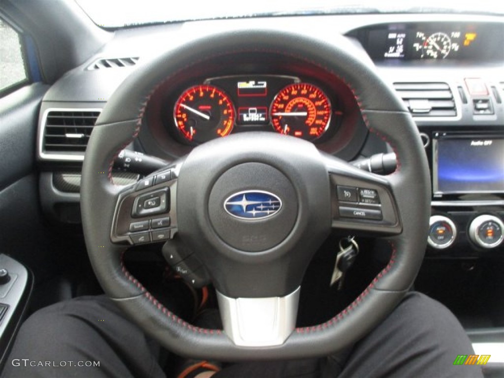 2016 Subaru WRX Standard WRX Model Carbon Black Steering Wheel Photo #108364407