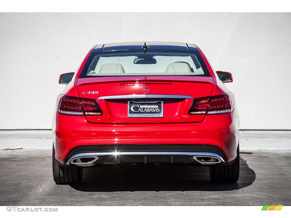 2016 E 400 Coupe - Mars Red / Silk Beige/Espresso Brown photo #3