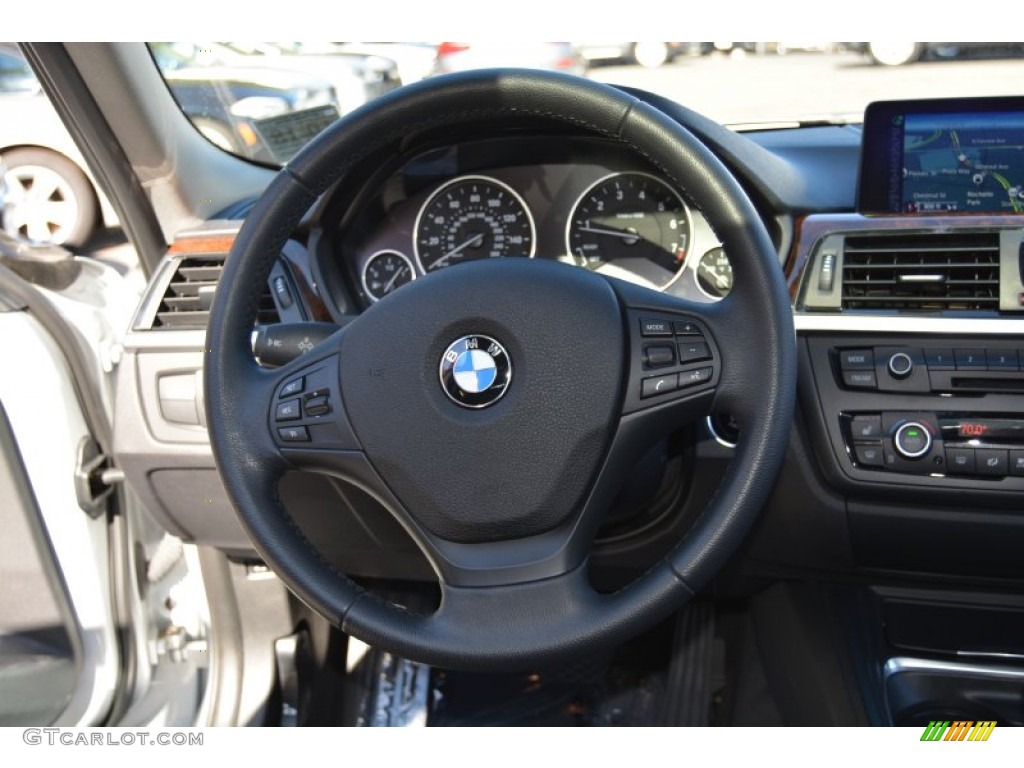 2014 3 Series 320i xDrive Sedan - Glacier Silver Metallic / Black photo #19