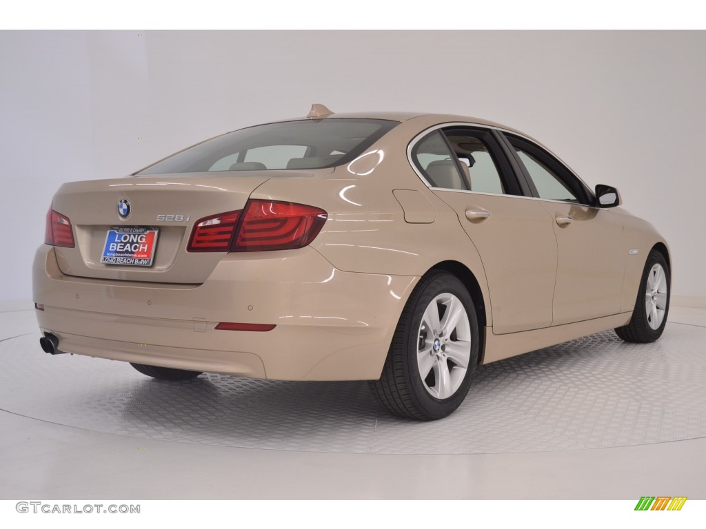 2012 5 Series 528i Sedan - Milano Beige Metallic / Oyster/Black photo #7