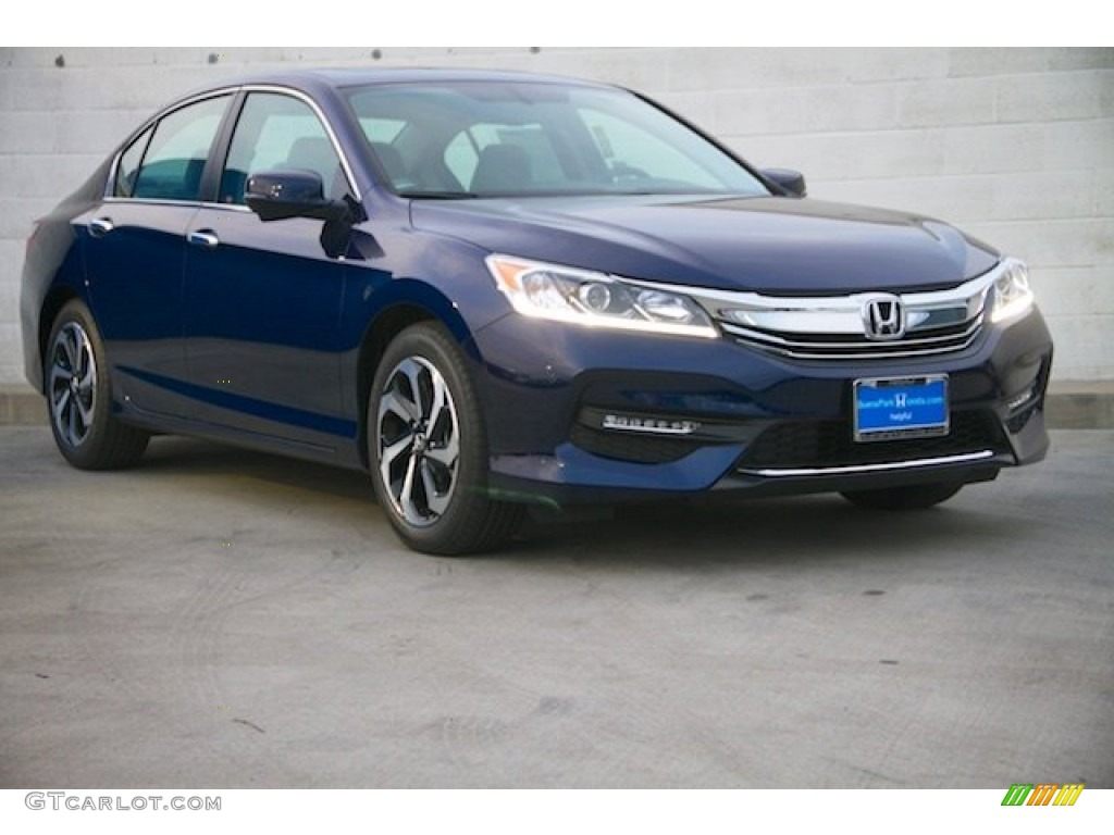 2016 Accord EX-L Sedan - Obsidian Blue Pearl / Gray photo #1