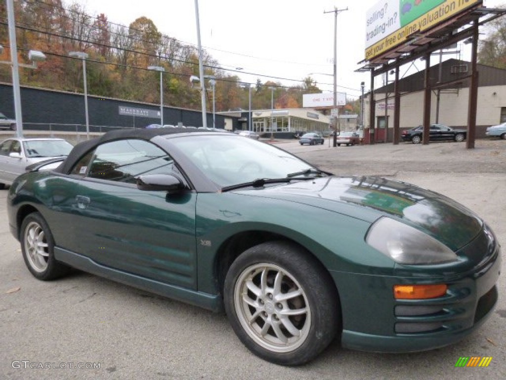 2001 Eclipse Spyder GT - Sherwood Green Pearl / Black photo #1