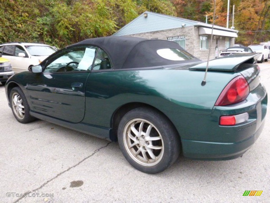 2001 Eclipse Spyder GT - Sherwood Green Pearl / Black photo #3