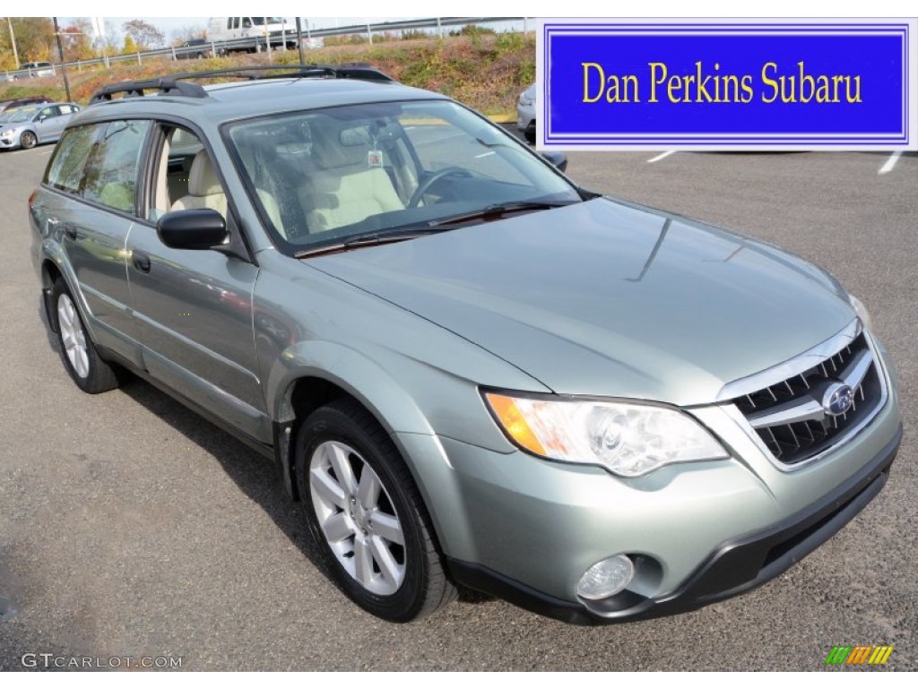 2009 Outback 2.5i Special Edition Wagon - Seacrest Green Metallic / Warm Ivory photo #1