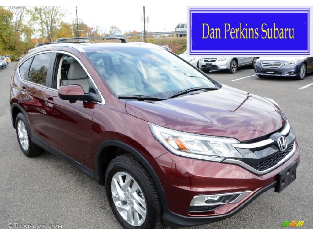 2015 CR-V EX - Basque Red Pearl II / Gray photo #1