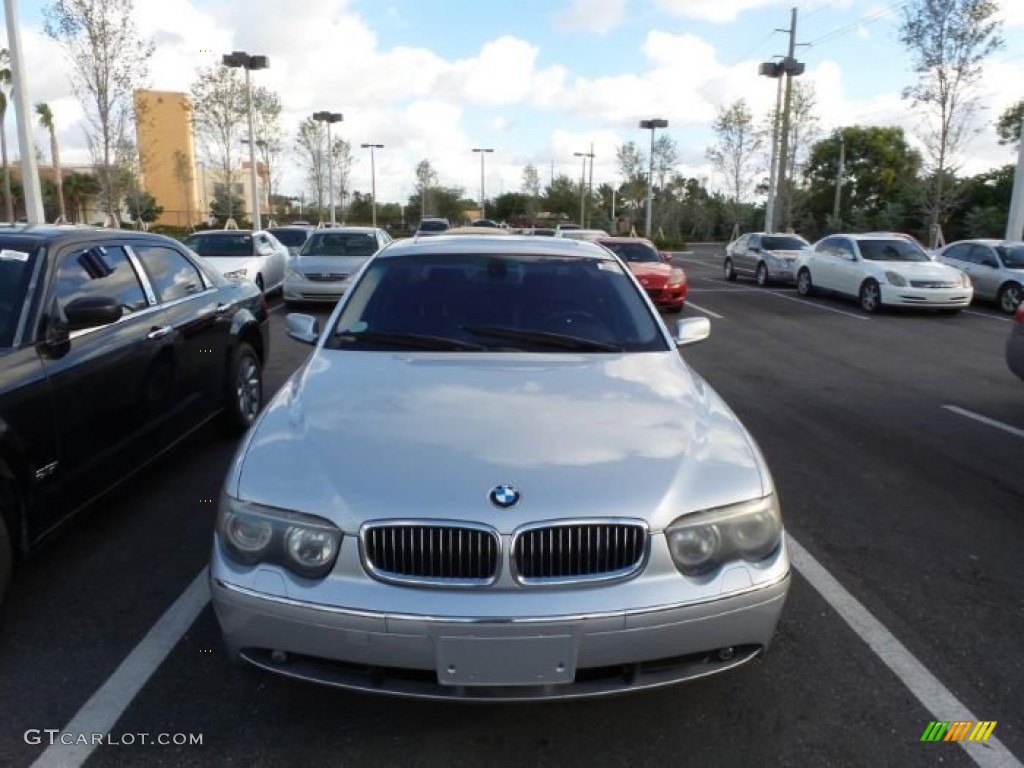 2004 7 Series 745Li Sedan - Titanium Silver Metallic / Black/Black photo #3