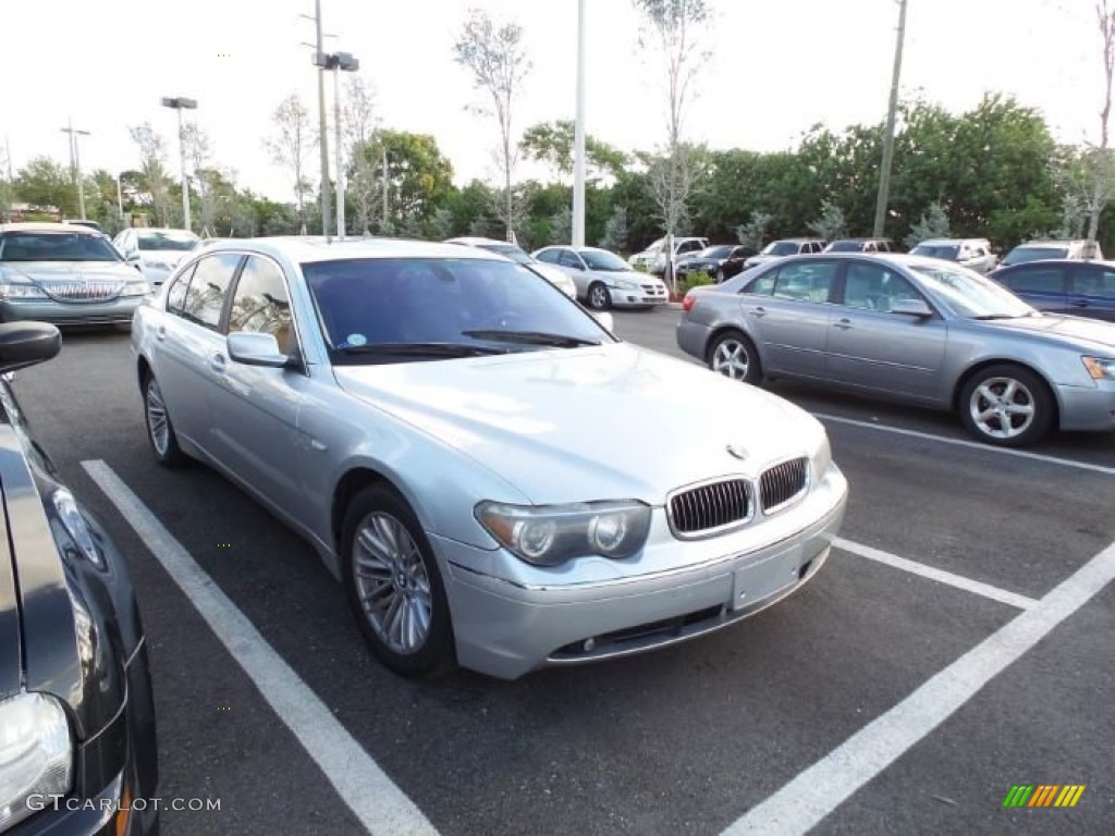 2004 7 Series 745Li Sedan - Titanium Silver Metallic / Black/Black photo #5
