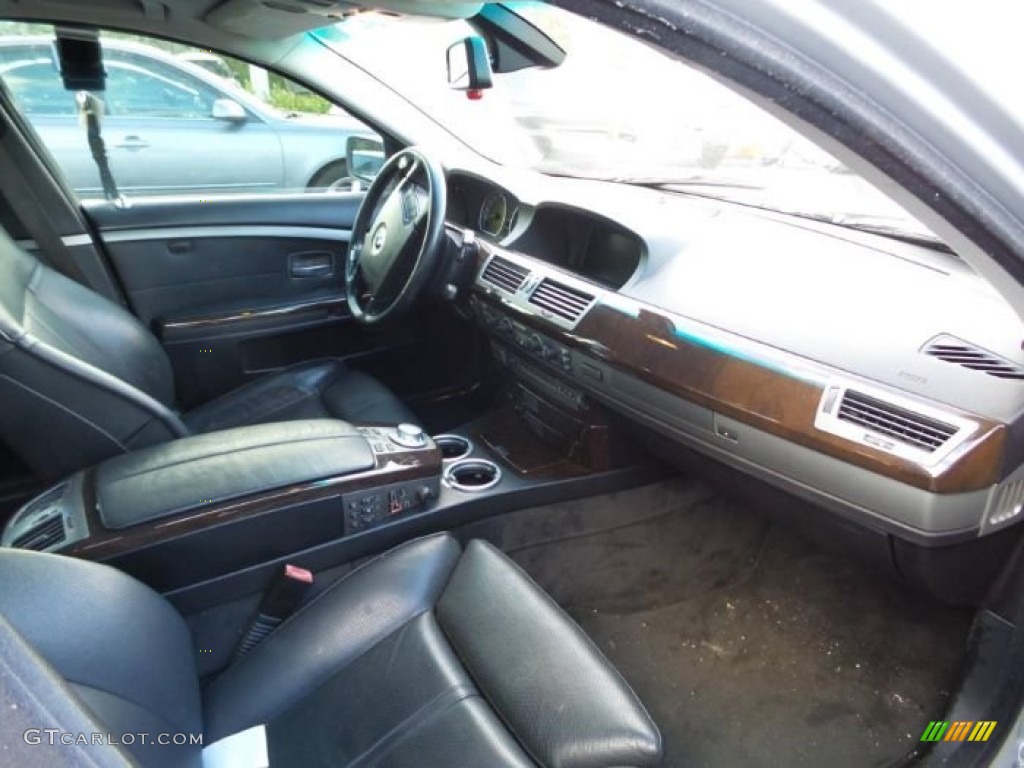 2004 7 Series 745Li Sedan - Titanium Silver Metallic / Black/Black photo #8