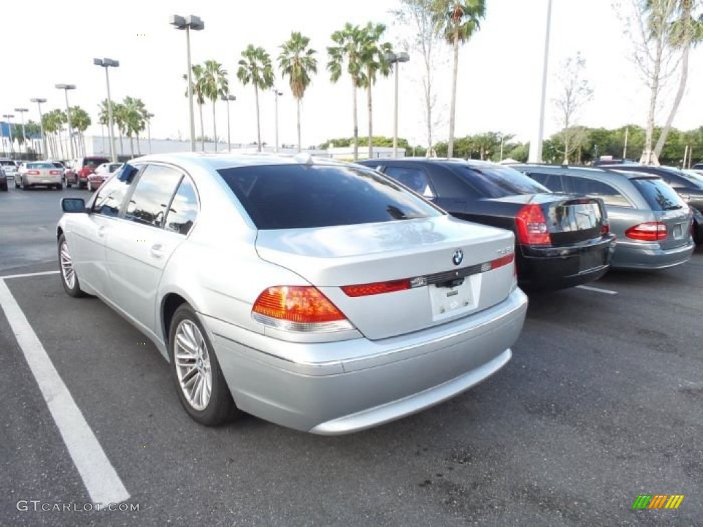 2004 7 Series 745Li Sedan - Titanium Silver Metallic / Black/Black photo #9