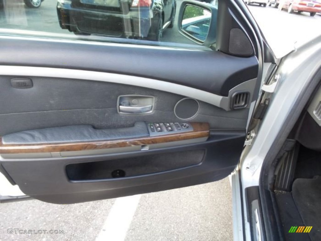 2004 7 Series 745Li Sedan - Titanium Silver Metallic / Black/Black photo #14
