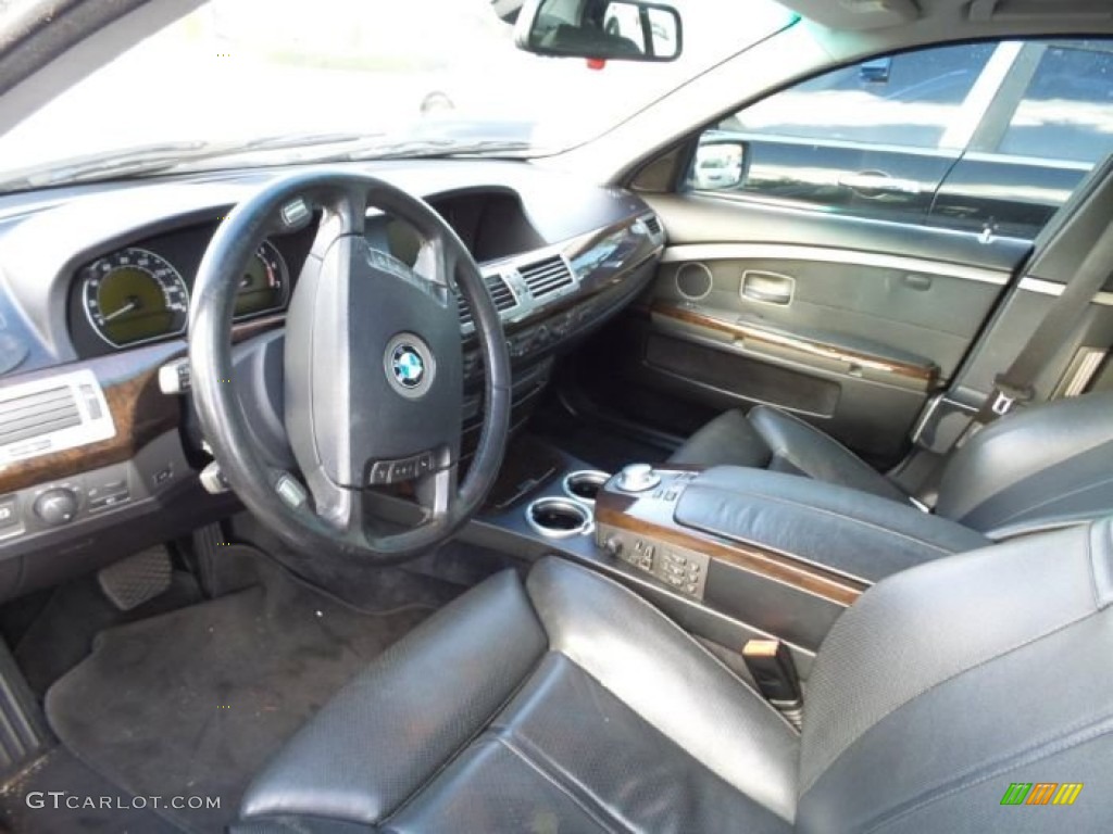 2004 7 Series 745Li Sedan - Titanium Silver Metallic / Black/Black photo #15