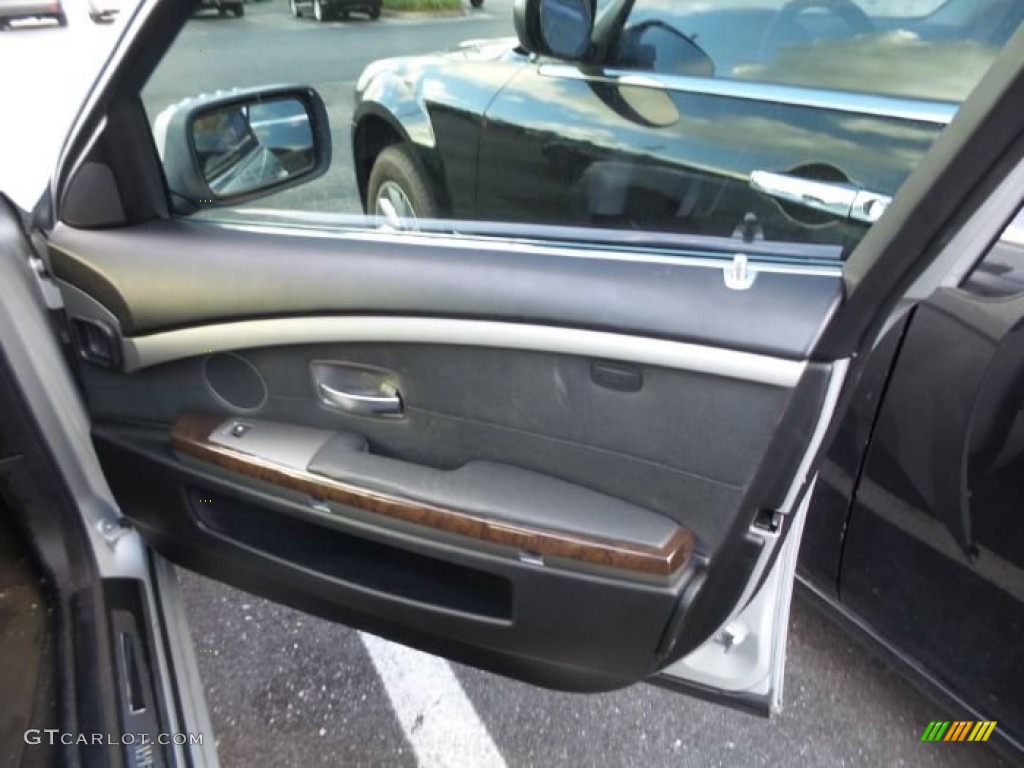 2004 7 Series 745Li Sedan - Titanium Silver Metallic / Black/Black photo #16