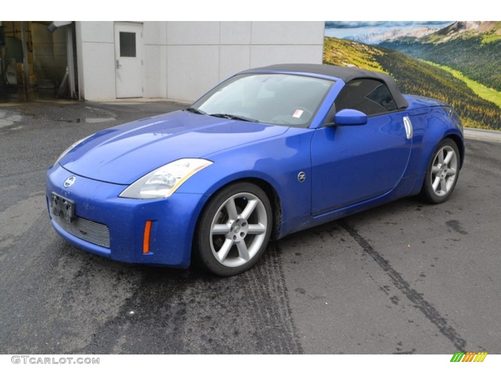 2004 350Z Enthusiast Roadster - Daytona Blue Metallic / Carbon Black photo #5