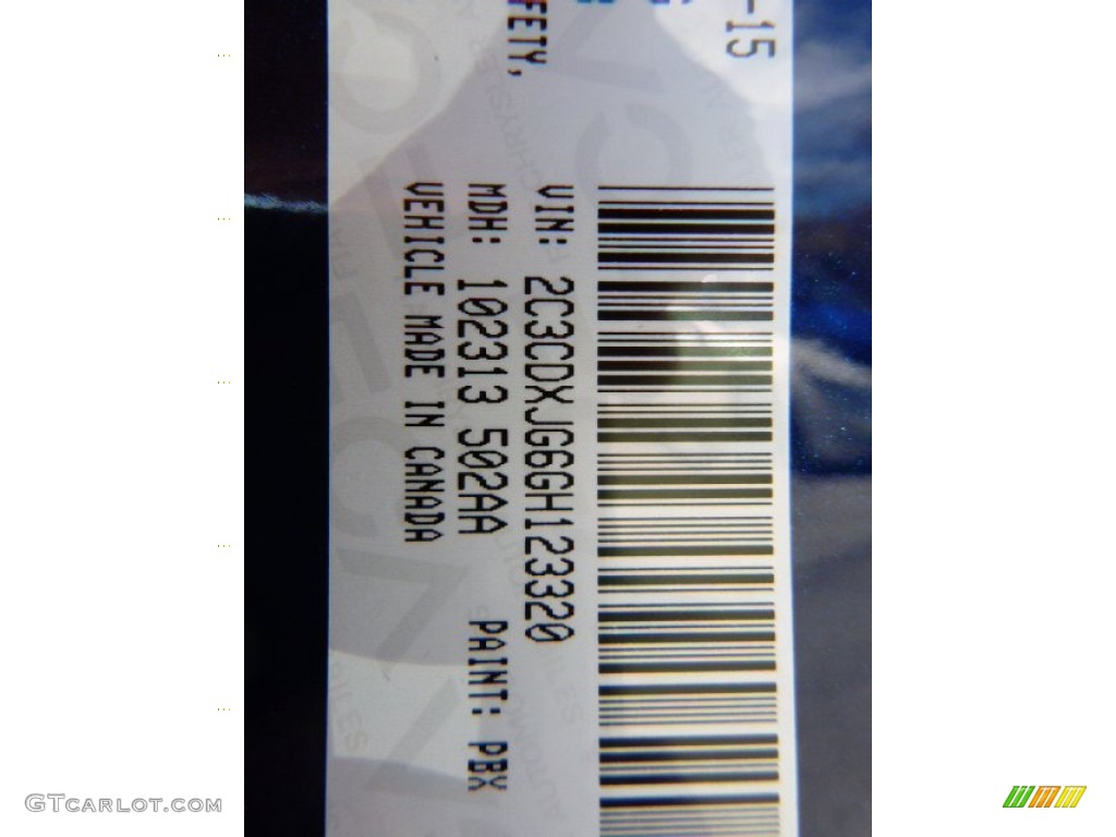 2016 Charger SXT AWD - Jazz Blue Pearl Coat / Black photo #13