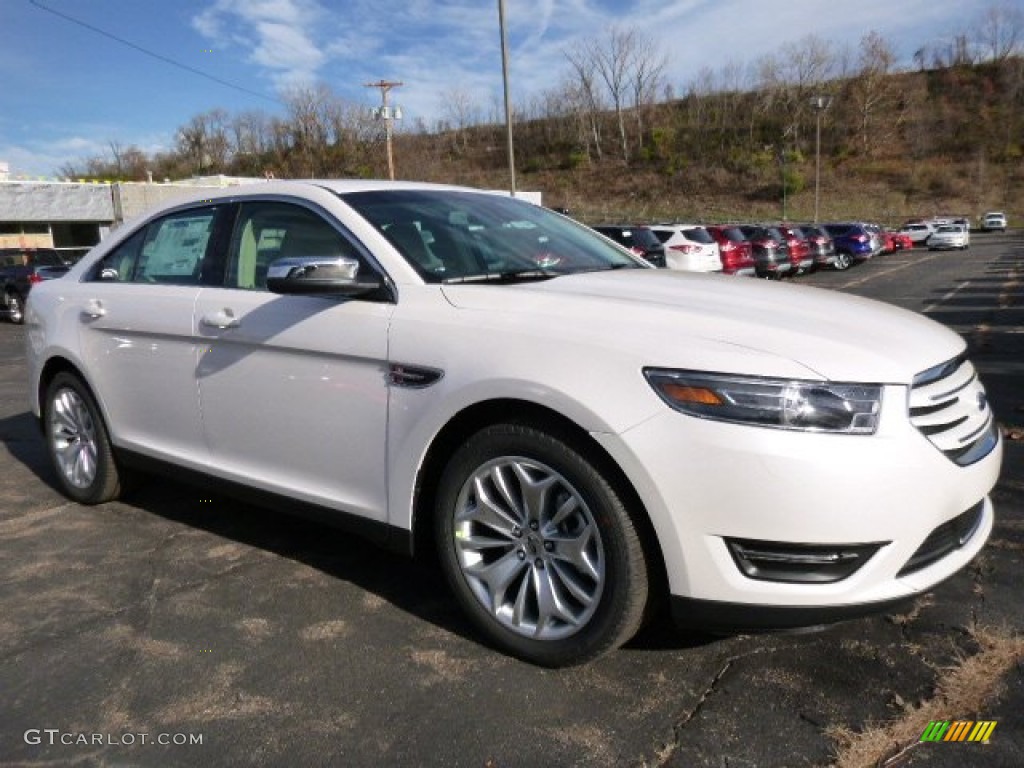 White Platinum Metallic Ford Taurus