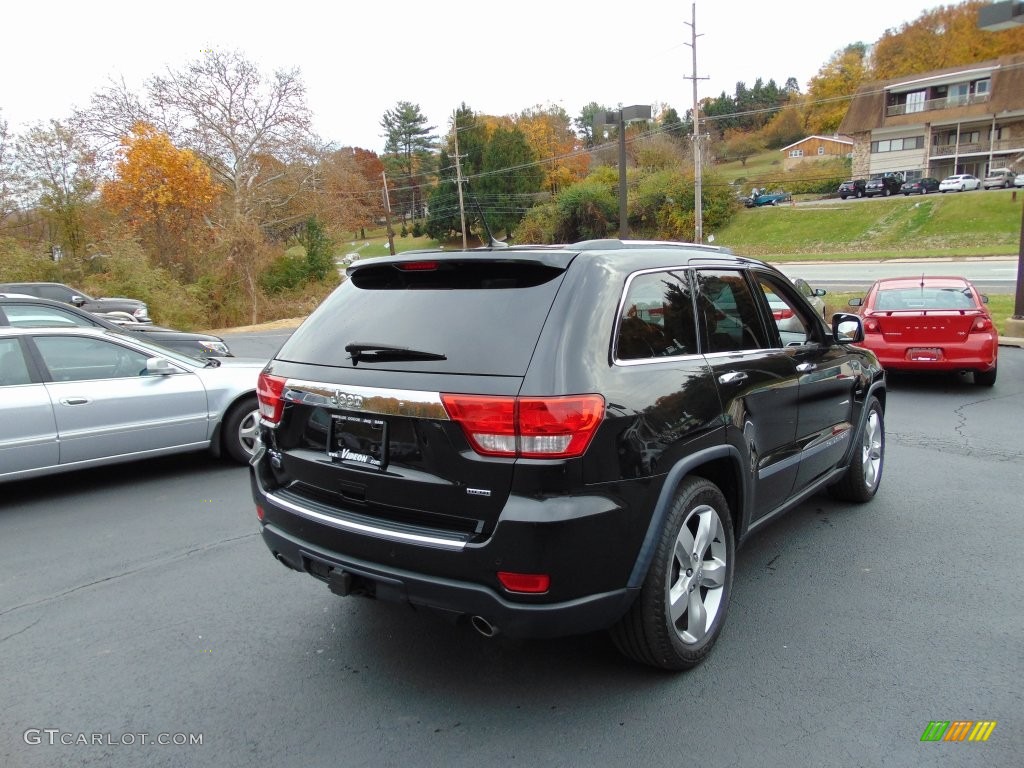 2011 Grand Cherokee Overland 4x4 - Brilliant Black Crystal Pearl / Dark Frost Beige/Light Frost Beige photo #3