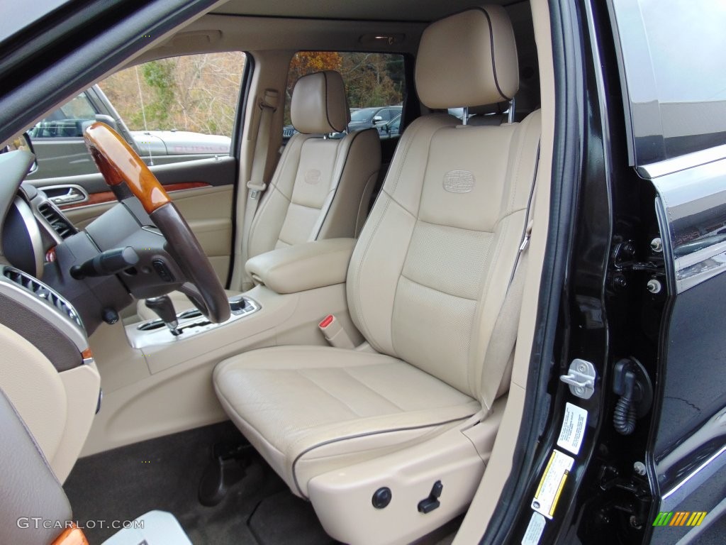 2011 Grand Cherokee Overland 4x4 - Brilliant Black Crystal Pearl / Dark Frost Beige/Light Frost Beige photo #17