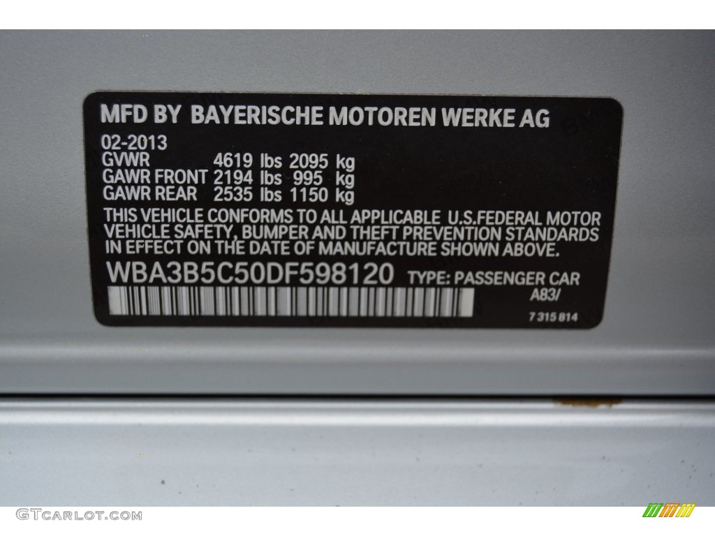 2013 3 Series 328i xDrive Sedan - Glacier Silver Metallic / Black photo #34
