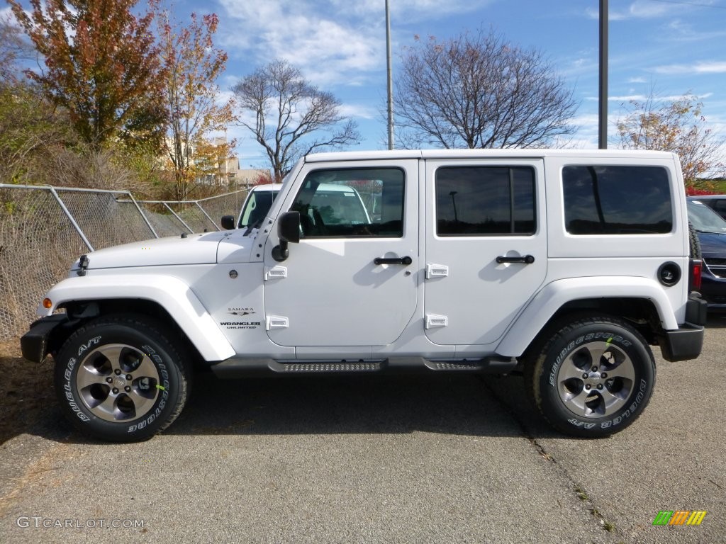 2016 Wrangler Unlimited Sahara 4x4 - Bright White / Black/Dark Olive photo #3