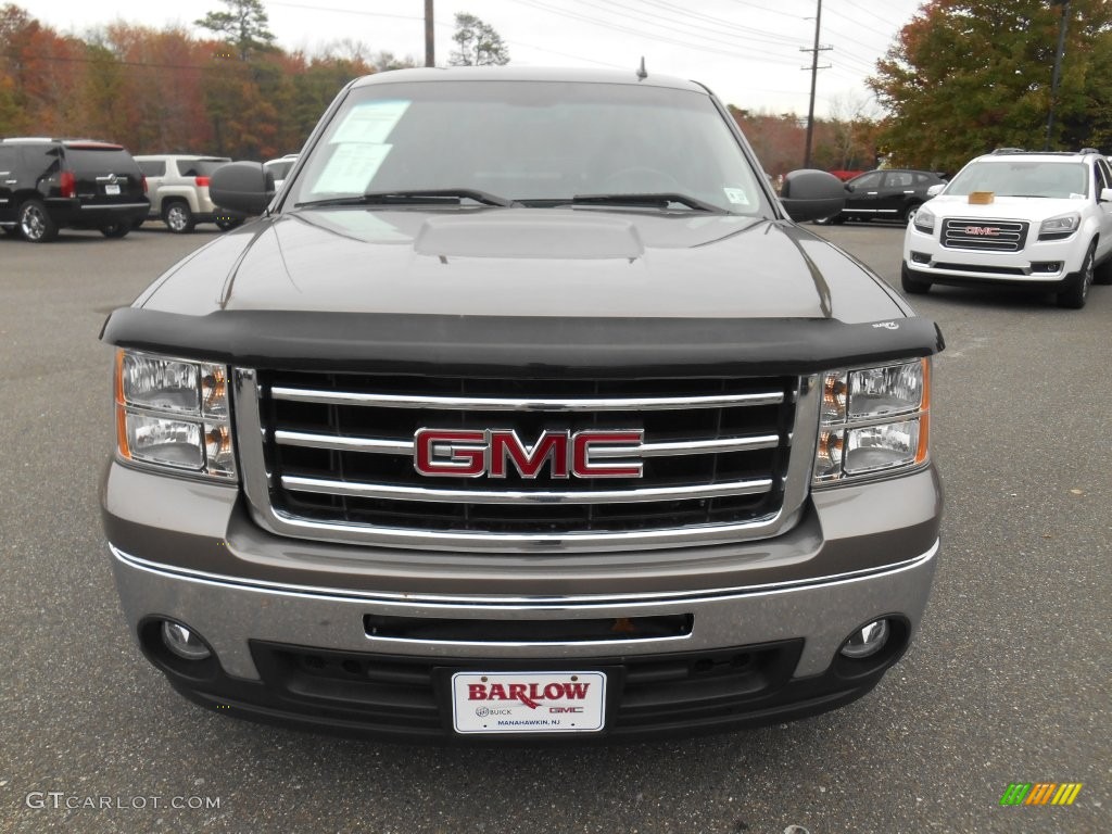 2012 Sierra 1500 SLE Extended Cab - Mocha Steel Metallic / Ebony photo #6