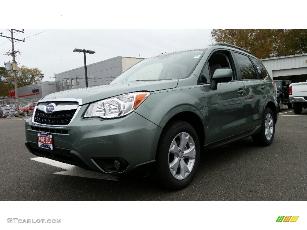 2016 Forester 2.5i Premium - Jasmine Green Metallic / Gray photo #1