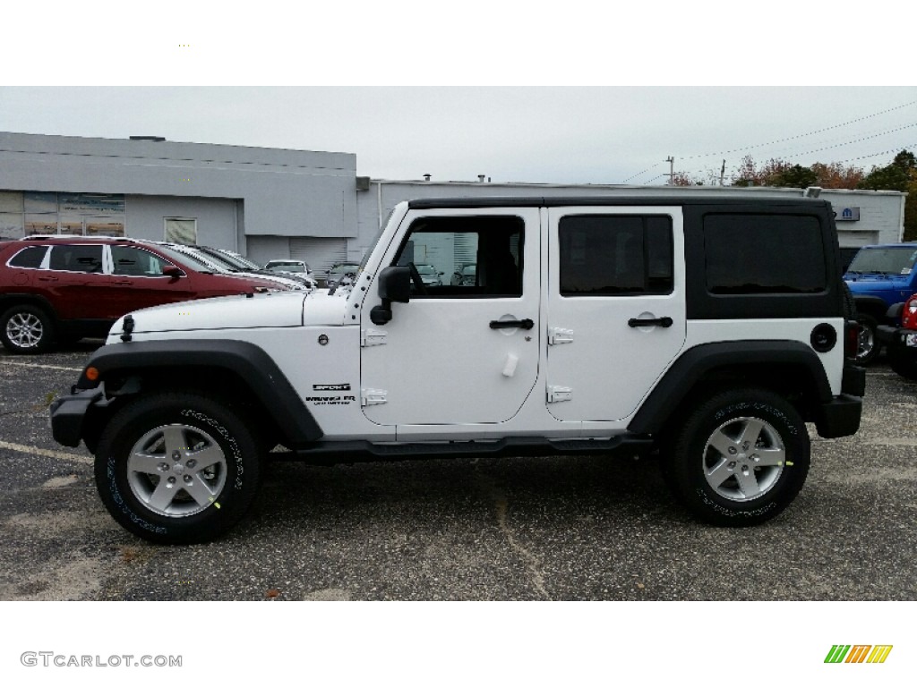 2016 Wrangler Unlimited Sport 4x4 - Bright White / Black photo #3