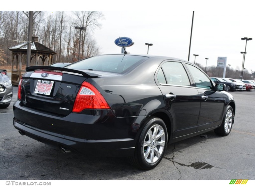 2011 Fusion SEL V6 - Tuxedo Black Metallic / Charcoal Black photo #3